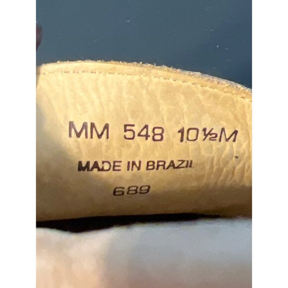 Massimo Matteo Firenze Tan Leather Driving Shoes Loafers Perforated Slip On 10.5 - Picture 9 of 9